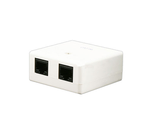 CAT5e Double Port Surface Mount Box