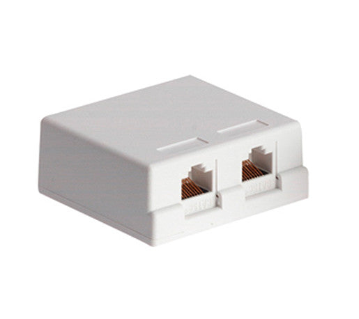CAT6 Double Port Surface Mount Box