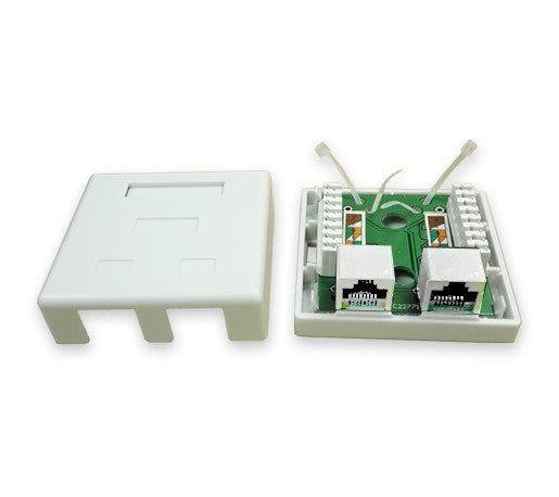 CAT6 Double Port Surface Mount Box