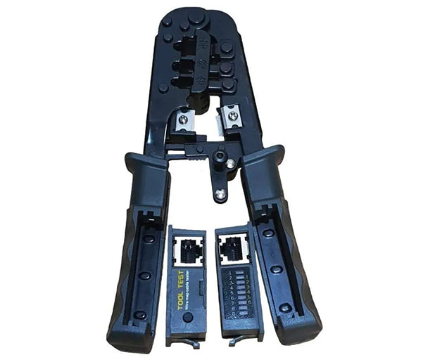 Multifunction RJ45 Crimping Tool with Built-in Wire Tester