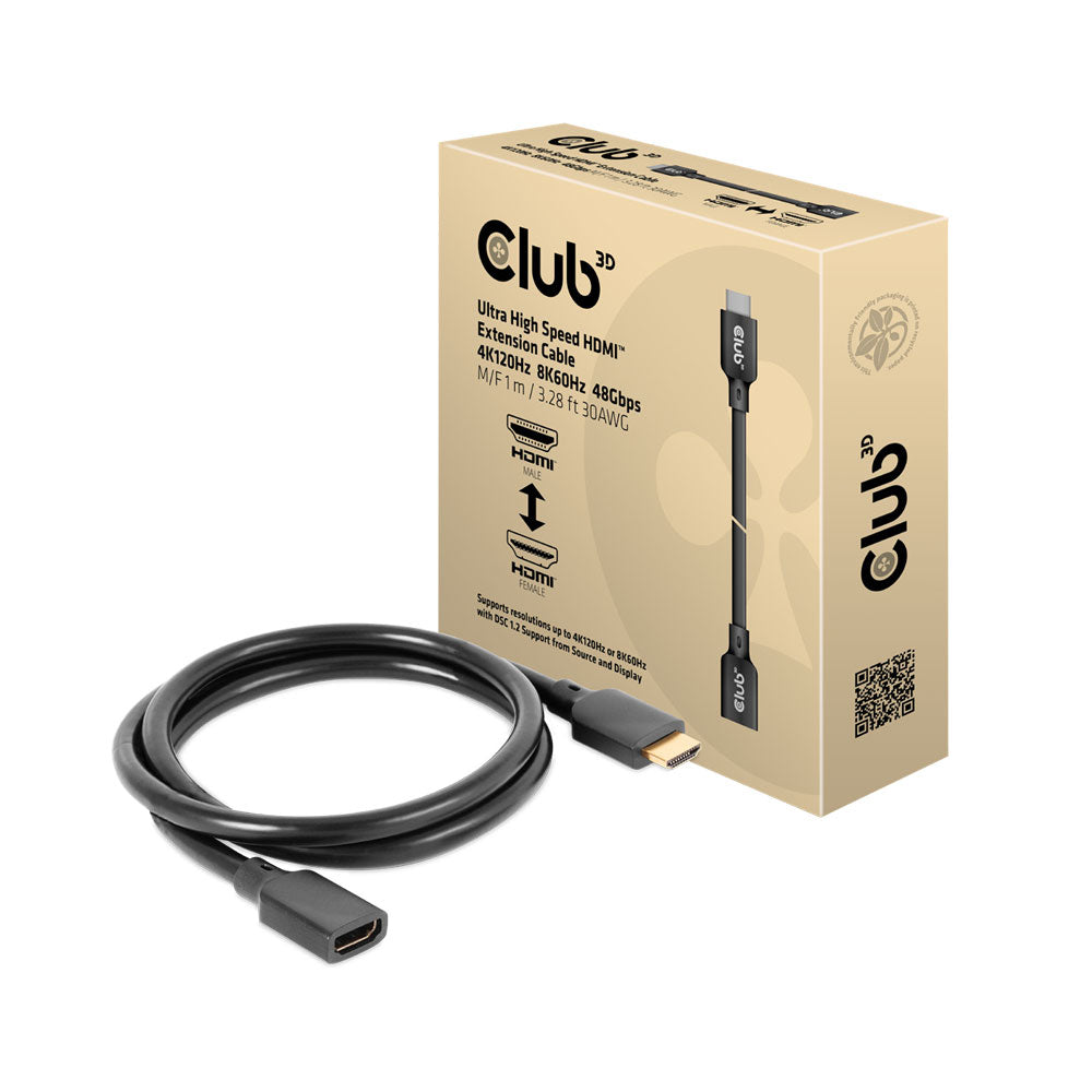 1m High Speed Hdmi 4k 120hz (8k) 60hz Ext Cable — CLUB3D | Guards on Duty Shop