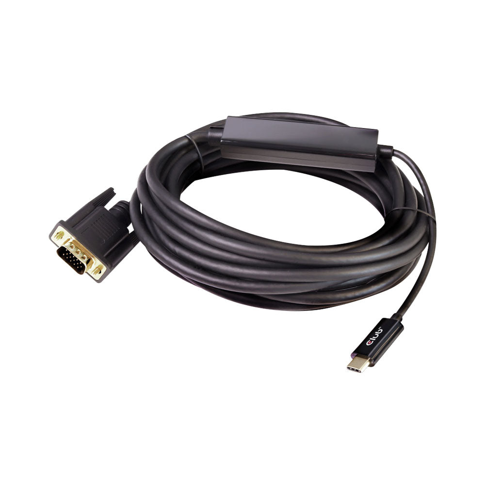 5m Usb Type-c to Vga Active Cable Male to Male — CLUB3D | Guards on Duty Shop