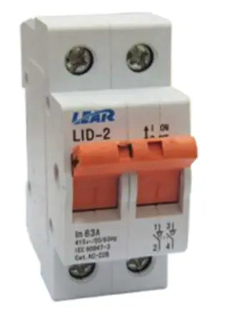 Isolator 2 Pole / 415V / Ka 3 / 63A