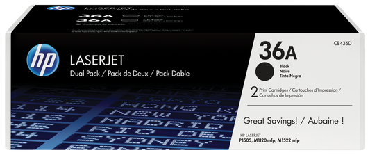 HP 36A Black Toner Cartridge Dual Pack - Guards On Duty Shop & Security Guards