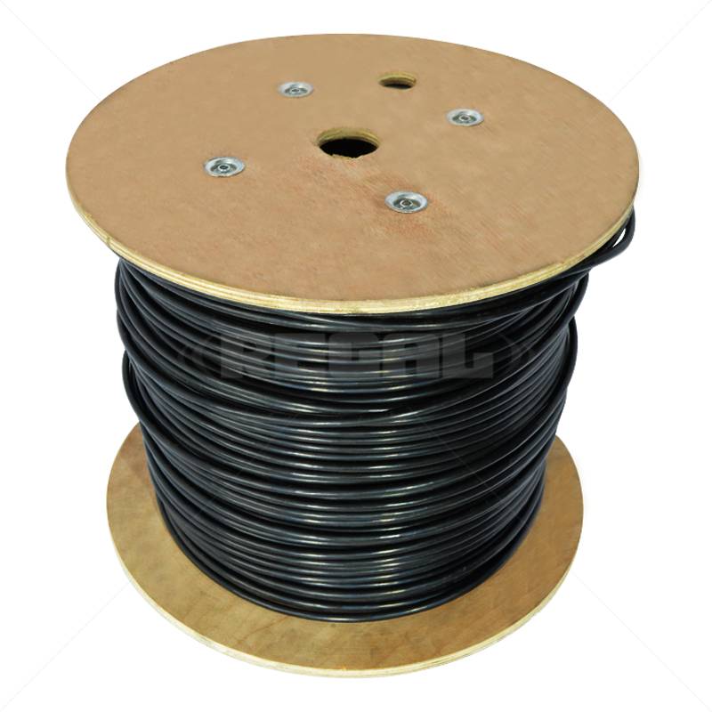 CAT6 F/UTP Shielded Solid Copper Outdoor UV Black - 500m