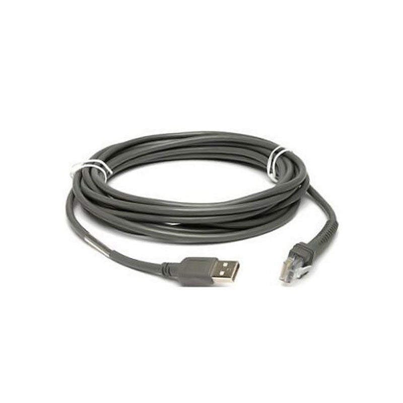 Zebra Shielded USB: Series A Connector; 15ft. (4.6m); Straight