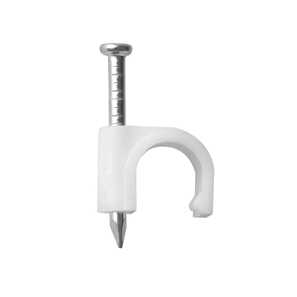 SpaceTV Round Cable Clips 7mm White – CC07