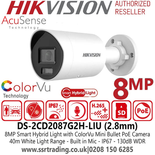 IP Bullet 8MP CV HL 40m 2.8mm - Hikvision | Guards on Duty Shop South Africa