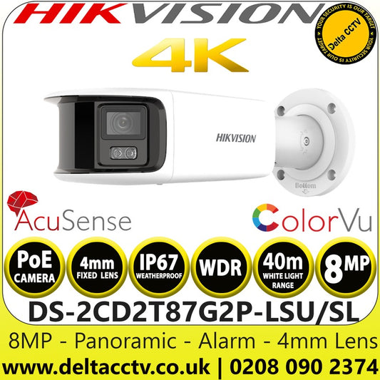 IP Panoramic Bullet 8MP WL 40m 4mm - Hikvision | Guards on Duty Shop South Africa