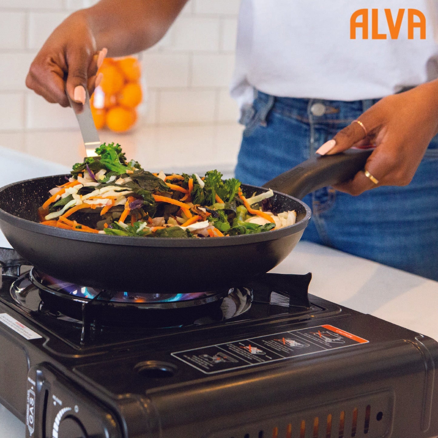 Alva Single Burner Butane Canister Stove + Carry Case - Alva Single Burner Butane Canister Stove