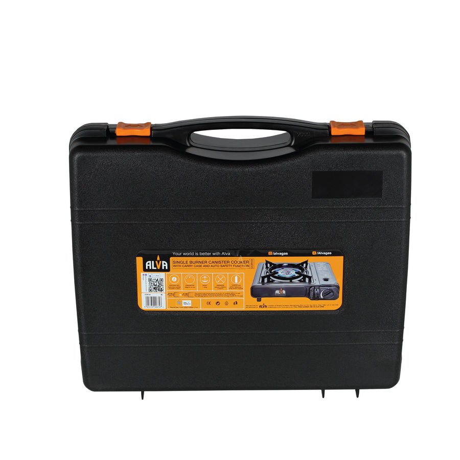 Alva Single Burner Butane Canister Stove + Carry Case - Alva Single Burner Butane Canister Stove
