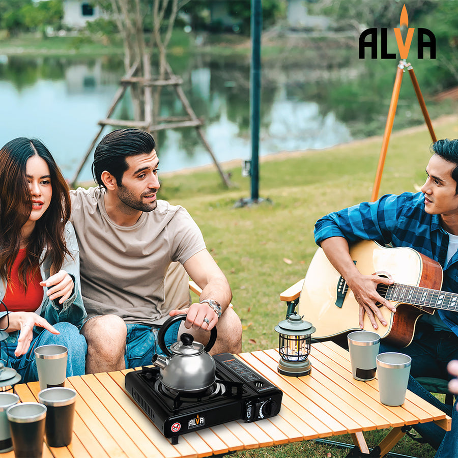 Alva Single Burner Butane Canister Stove + Carry Case - Alva Single Burner Butane Canister Stove