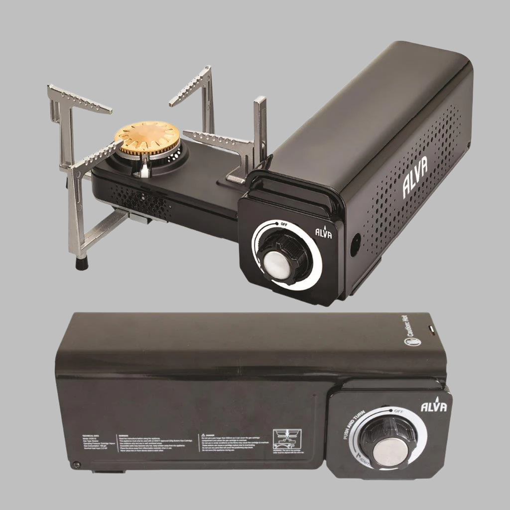 Alva Mini Fold-Up Butane Canister Camping Stove - Alva Mini Fold-Up Camping Stove