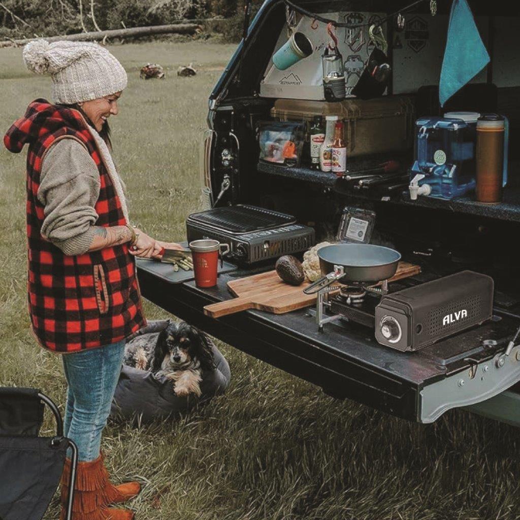 Alva Mini Fold-Up Butane Canister Camping Stove - Alva Mini Fold-Up Camping Stove