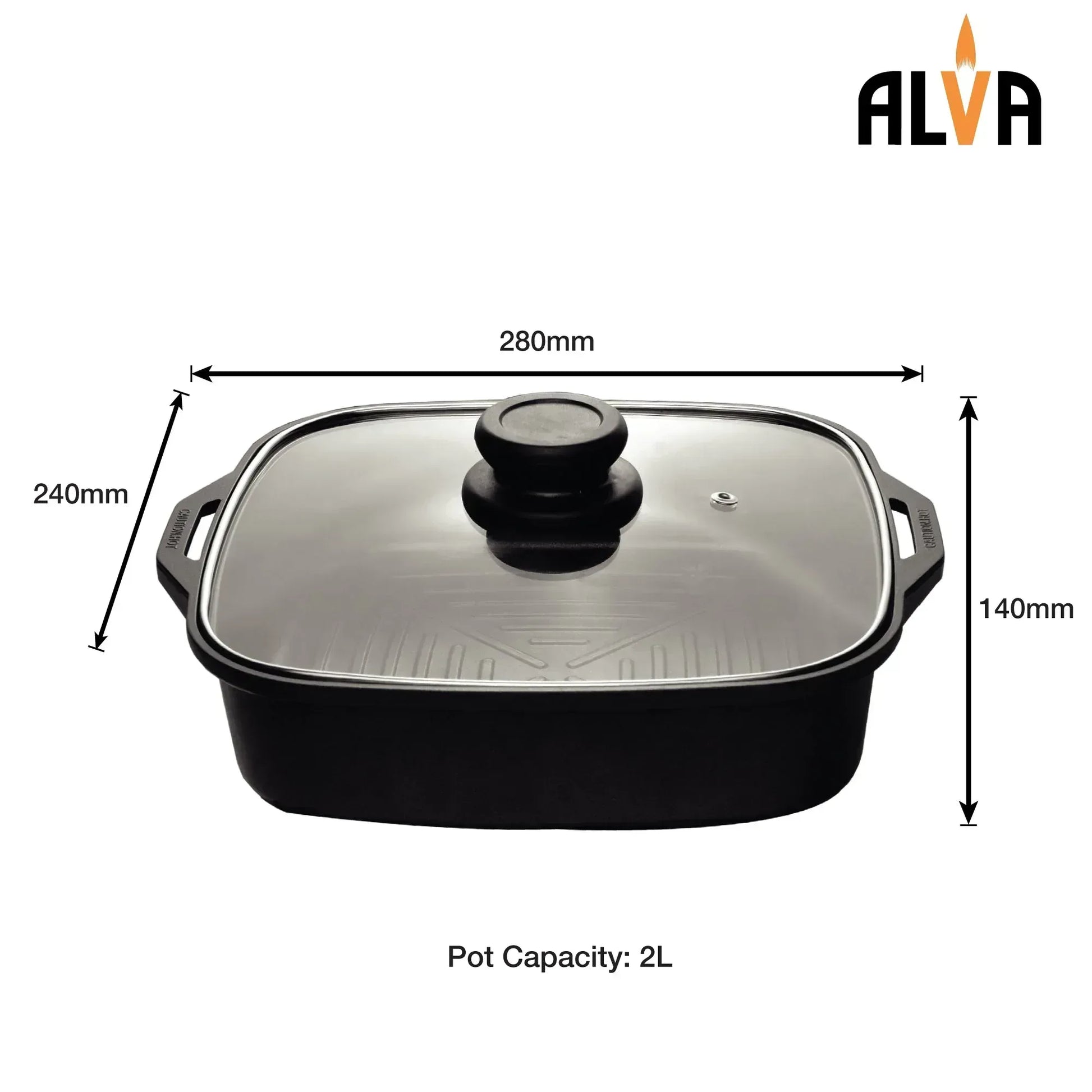 Alva Single Burner Butane Canister Stove + Cooking Pot & Lid Guards On Duty Security