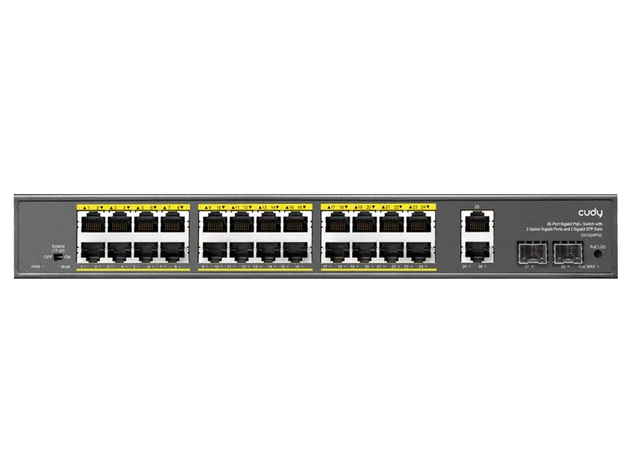 Cudy 24 Port Gigabit PoE 280W 2 Gigabit 2SFP Switch | GS1026PS2 Guards On Duty Security