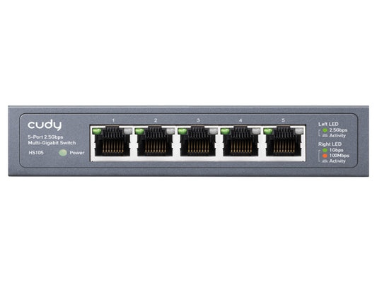 Cudy 5 Port 2.5Gbps Ethernet Metal Desktop Switch | HS105 - Guards On Duty Shop & Security Guards