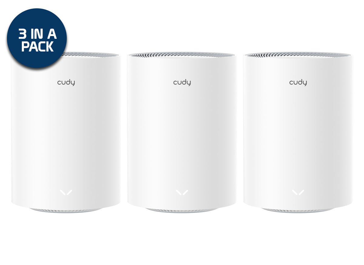 Cudy Dual Band WiFi 7 3600Mbps Gigabit Mesh Router | M3600 (3-Pack) - Guards On Duty Shop & Security Guards