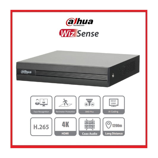 Dahua DH-XVR1B08-I/T - Dahua XVR 180N/720P 8CH 1 SATA WizSense Cooper Penta-brid