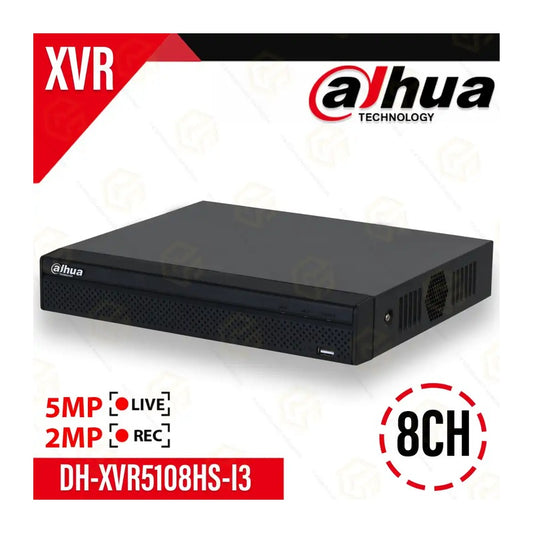 Dahua DH-XVR5108HS-I3(V3.0) - Dahua XVR 5MP 8CH 1 SATA WizSense Penta-brid