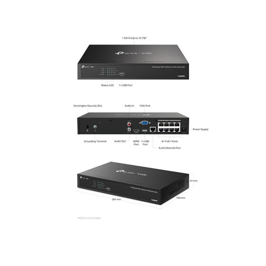 8 Ch PoE+ NVR VIGI NVR1008H-8P - TP-Link | Guards on Duty Shop South Africa