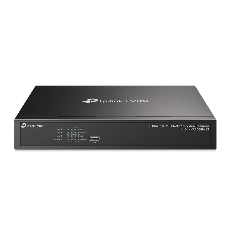VIGI 8 Channel PoE+ Network Video Recorder, 1 SATA, 58W PoE