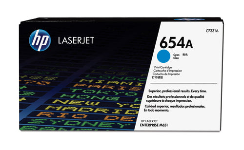 HP 654A Cyan Toner Cartridge - Guards On Duty Shop & Security Guards