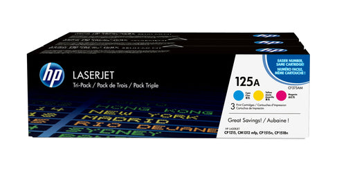 HP 125A Tri-Pack Toner Cartridges (CMY) - Guards On Duty Shop & Security Guards