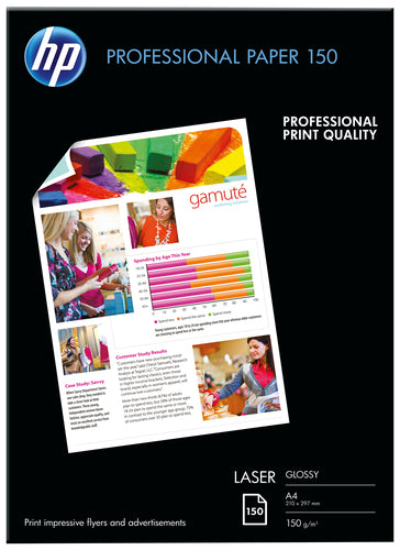 HP Pro Laser Paper A4 150Gsm 150Sht Gloss - Guards On Duty Shop & Security Guards