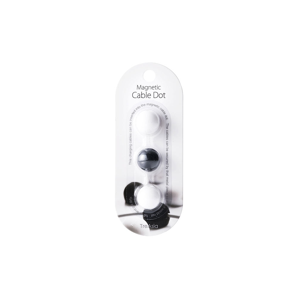Magnetic Cable Dot, White Black White — TreAsia | Guards on Duty Shop