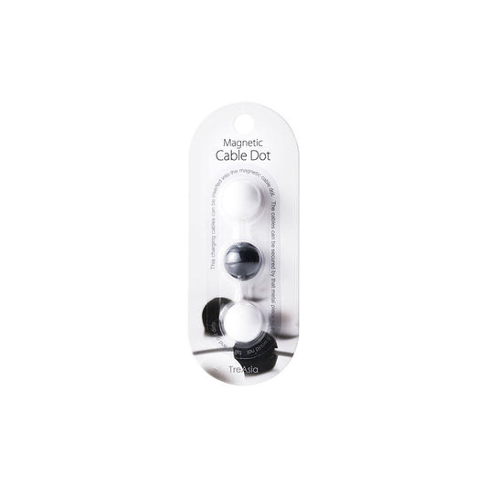 Magnetic Cable Dot, White Black White — TreAsia | Guards on Duty Shop