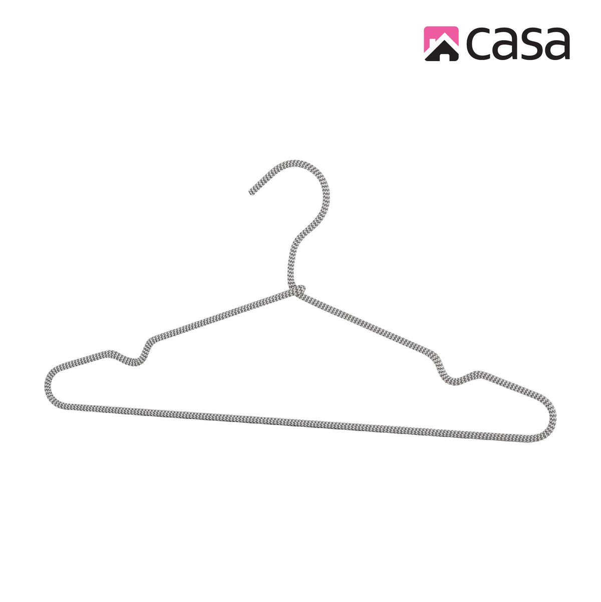 CASA 10Pc Non-Slip Hanger Set - Grey/White