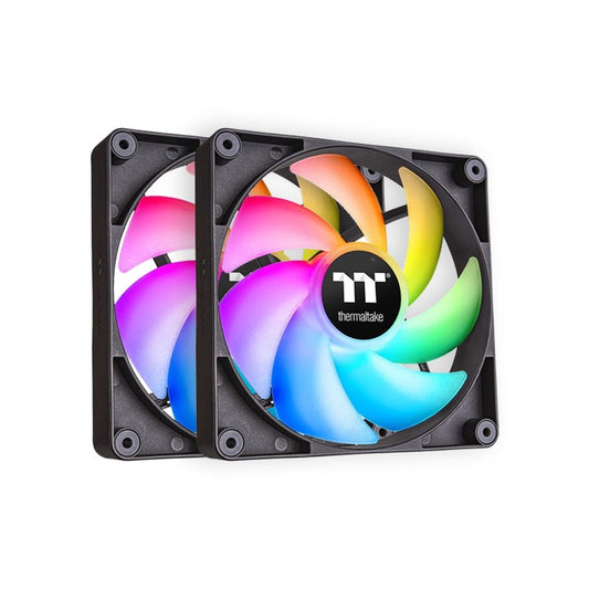 Thermaltake CL-F149-PL12SW-A - TT FAN CT120 ARGB PC Cooling Fan 2 Pack/Fan/12025/PWM 500~2000 RPM/ARGB MB Sync/Black