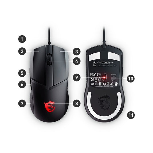 Msi CLUTCH GM41 LW V2 - MSI CLUTCH GM41 LIGHT GAMING MOUSE V2