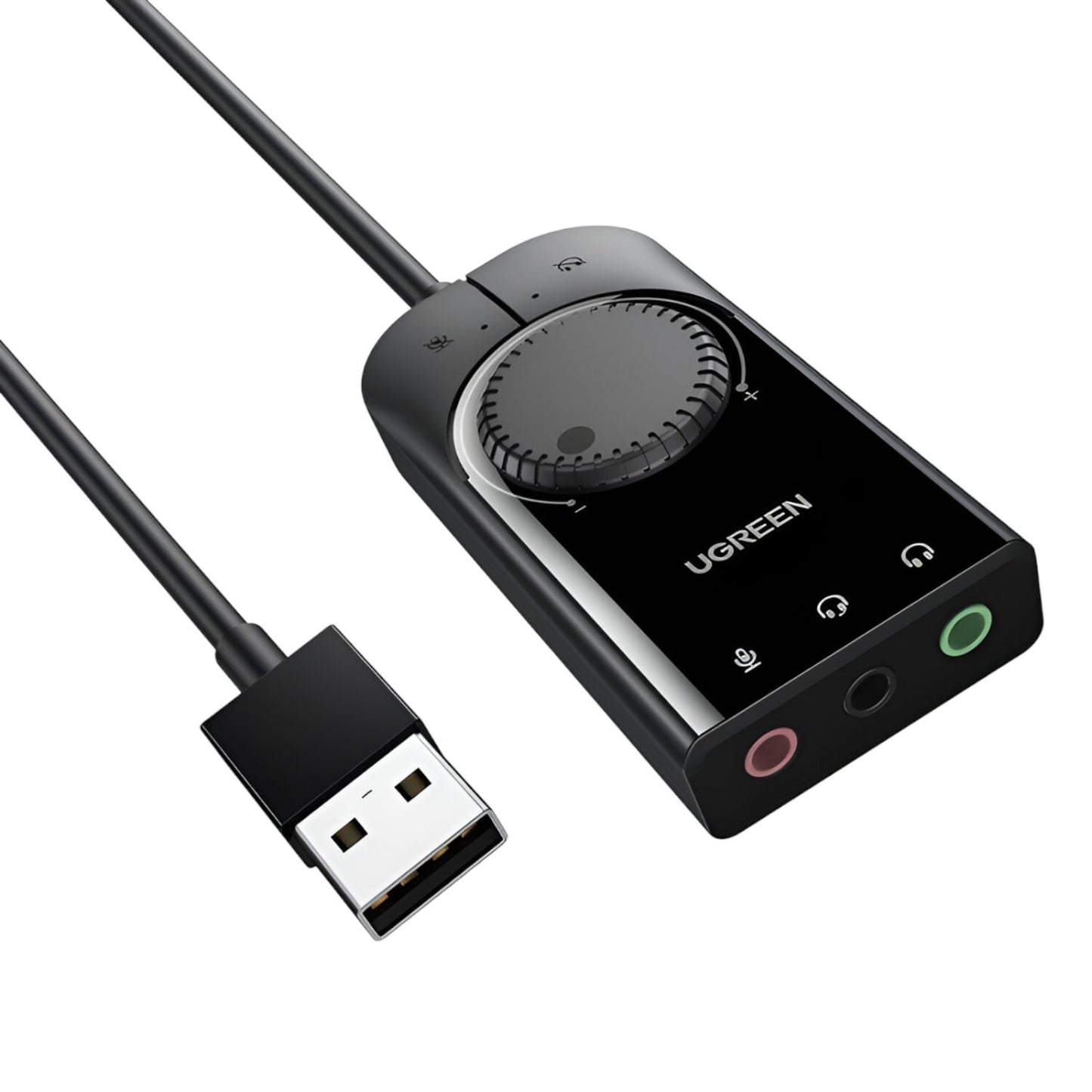 UGREEN CM129-40964 USB-A to 3.5mm External Stereo Sound Adapter - Black - Guards On Duty Shop & Security Guards