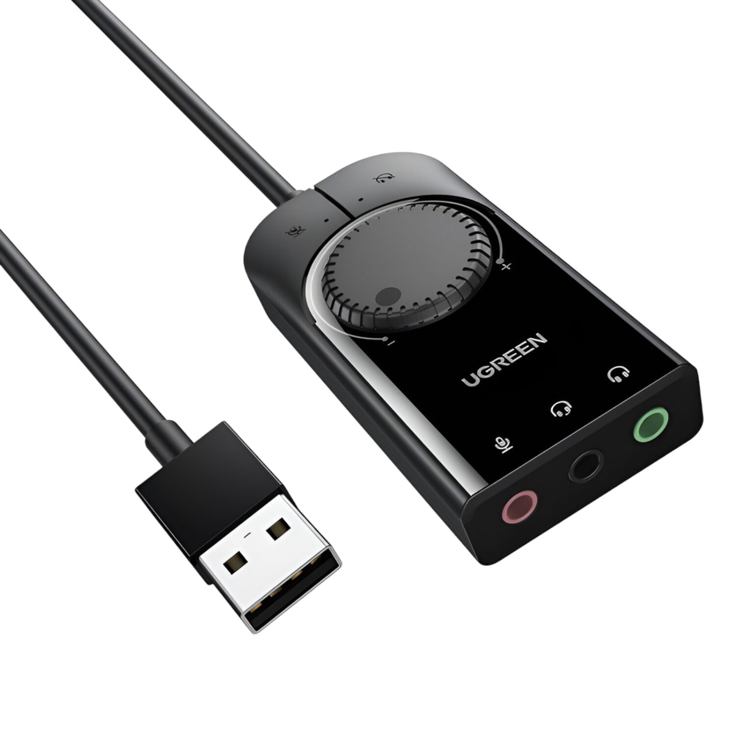UGREEN CM129-40964 USB-A to 3.5mm External Stereo Sound Adapter - Black - Guards On Duty Shop & Security Guards