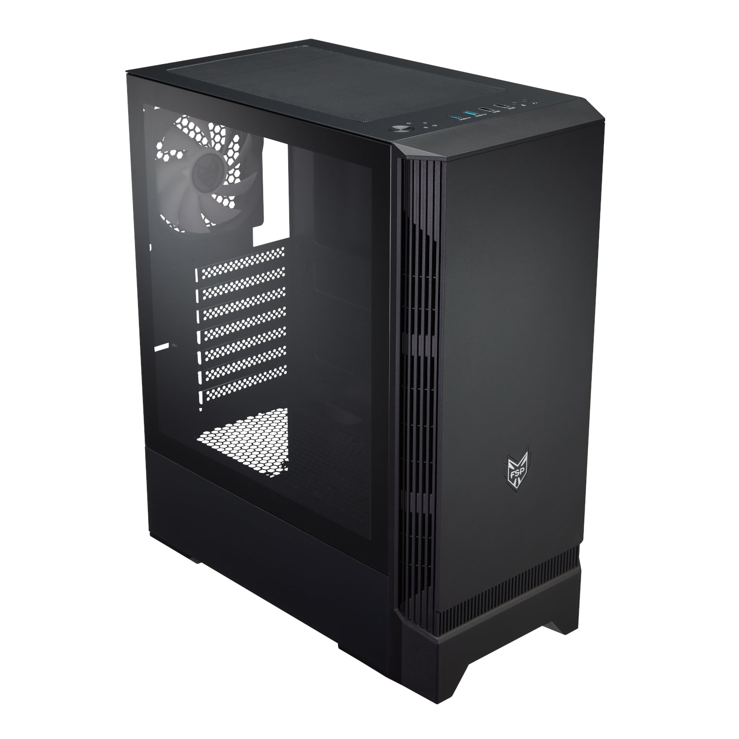 FSP CMT260 ATX Gaming Chassis - Black - Guards On Duty Shop & Security Guards