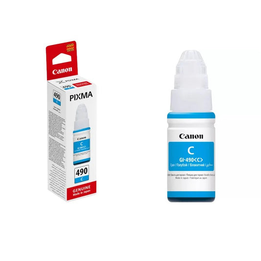 Canon Gi-490 Cyan Ink Bottle - G1410 / G1411 / G2410 / G2411 / G3410 / G3411 / G4410 / G4411 = 7,000 Pages — Canon | Guards on Duty Shop South Africa