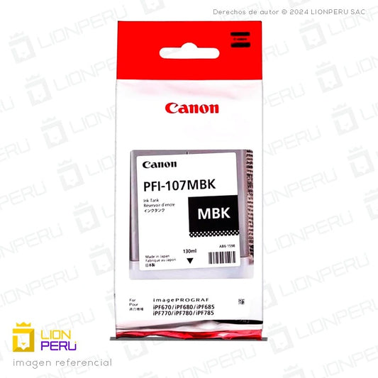 Canon Ink Tank Pfi-107 Matte Black — Canon | Guards on Duty Shop South Africa