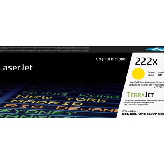 Hp 222x High Yield Yellow Original Laserjet Toner Cartridge ~2,500 Pages — HP | Guards on Duty Shop South Africa