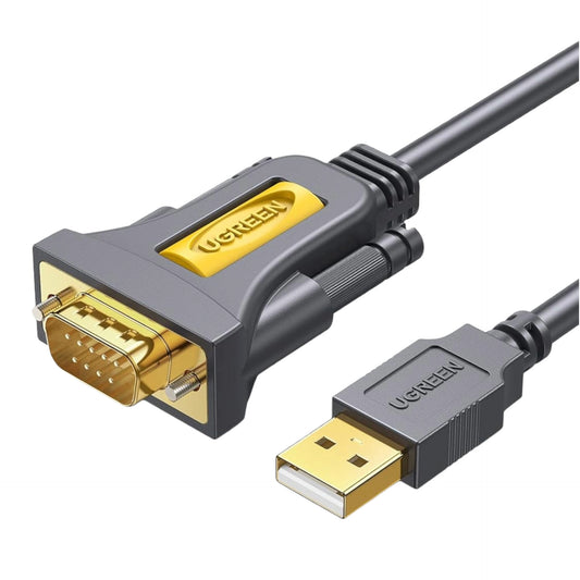 UGREEN USB 2.0 to RS-232 Serial Adapter Cable (USB-A Male to DB9 Male)-Black - Guards On Duty Shop & Security Guards