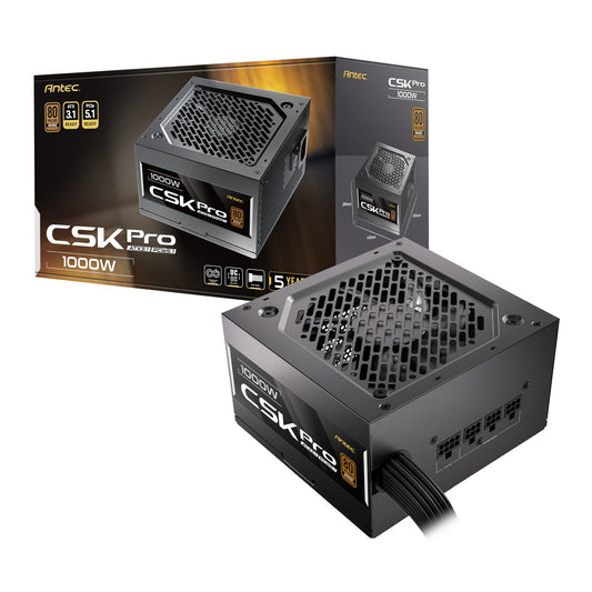 Antec CSK1000 PRO ATX3.1 Semi-Modular 1000W Power Supply (80 PLUS Bronze, PCIe 5.1, ATX 3.1 Certified) - Guards On Duty Shop & Security Guards