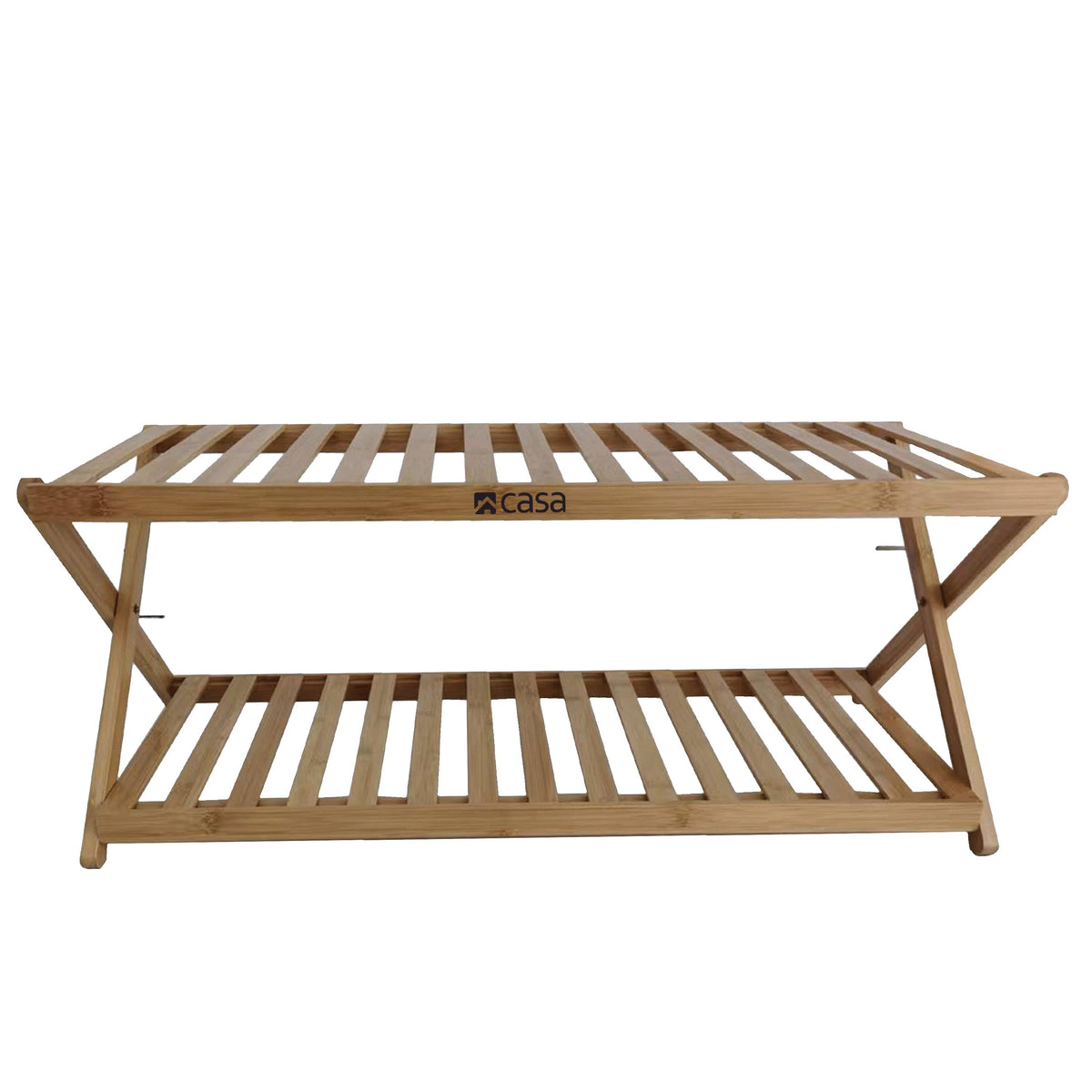 CASA Shoe Storage Rack - 2-Tier - Bamboo - Foldable