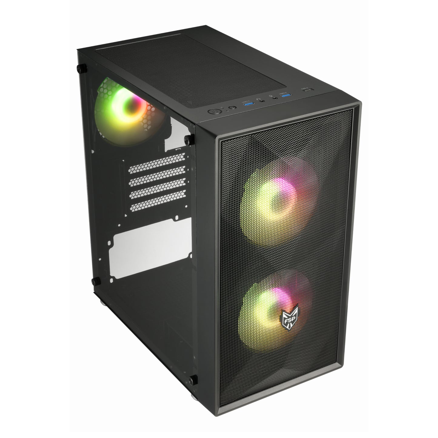 FSP CST130A Micro-ATX Gaming Chassis - Black - Guards On Duty Shop & Security Guards