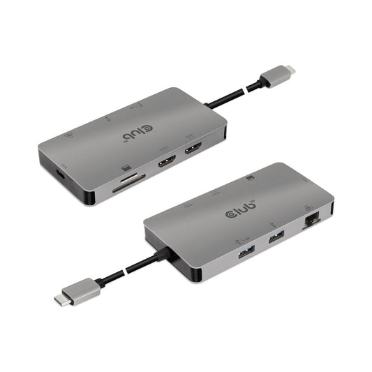 Club3d Csv-1593 Usb3.2 Type-c 8-in-1 Port Replicator with Dual Hdmi and 100w Pd Charging — CLUB3D | Guards on Duty Shop