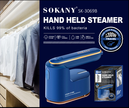 Sokany Sk3069B Handheld Steamer Blue