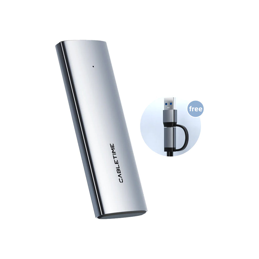 CT - 10GBS USB C TO NVME / SATA M.2 SSD SP-GREY