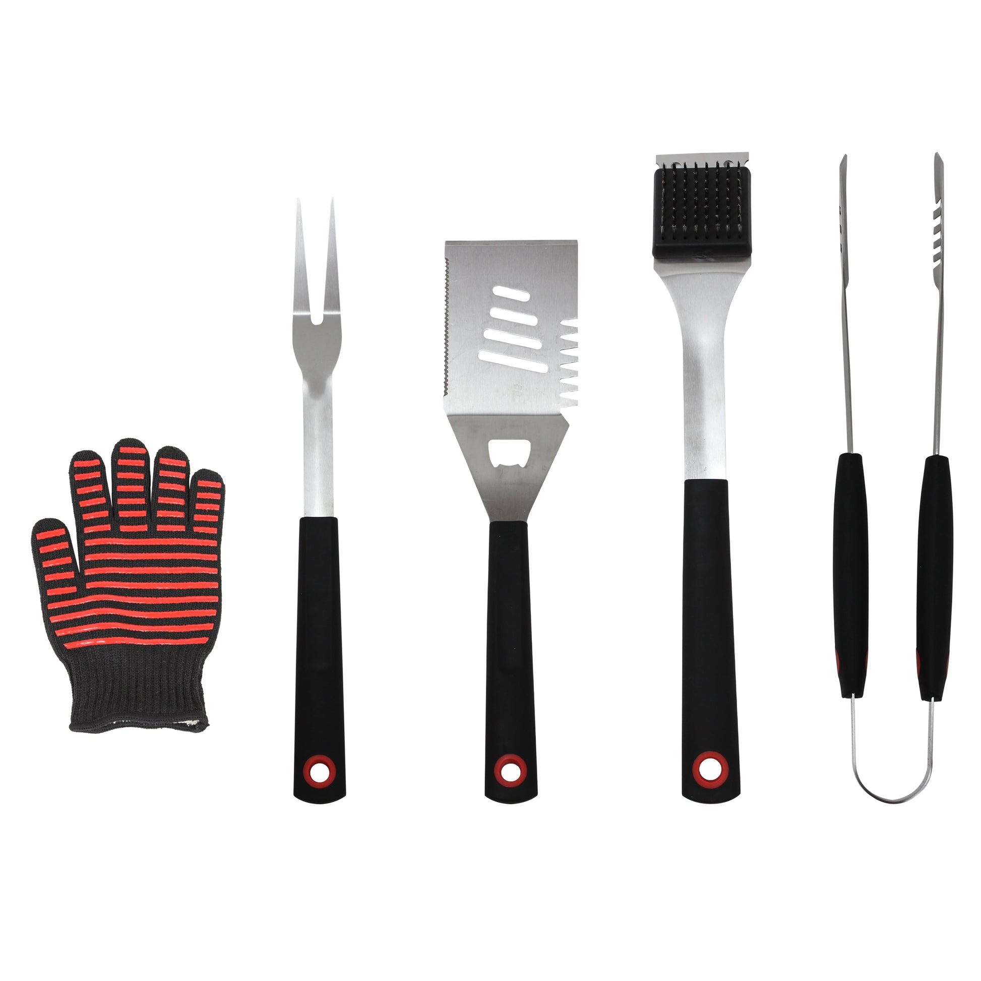 Alva 5Pc BBQ / Braai Tool Set With Case - Alva 5Pc BBQ Braai Tool Set