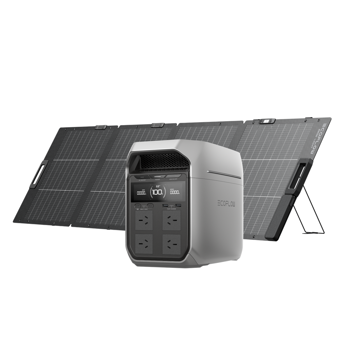 Ecoflow Delta 3 Plus Portable Power Station - 1800W output; 2048Wh battery; 500W Solar charger; 10ms Switchover -SA Socket