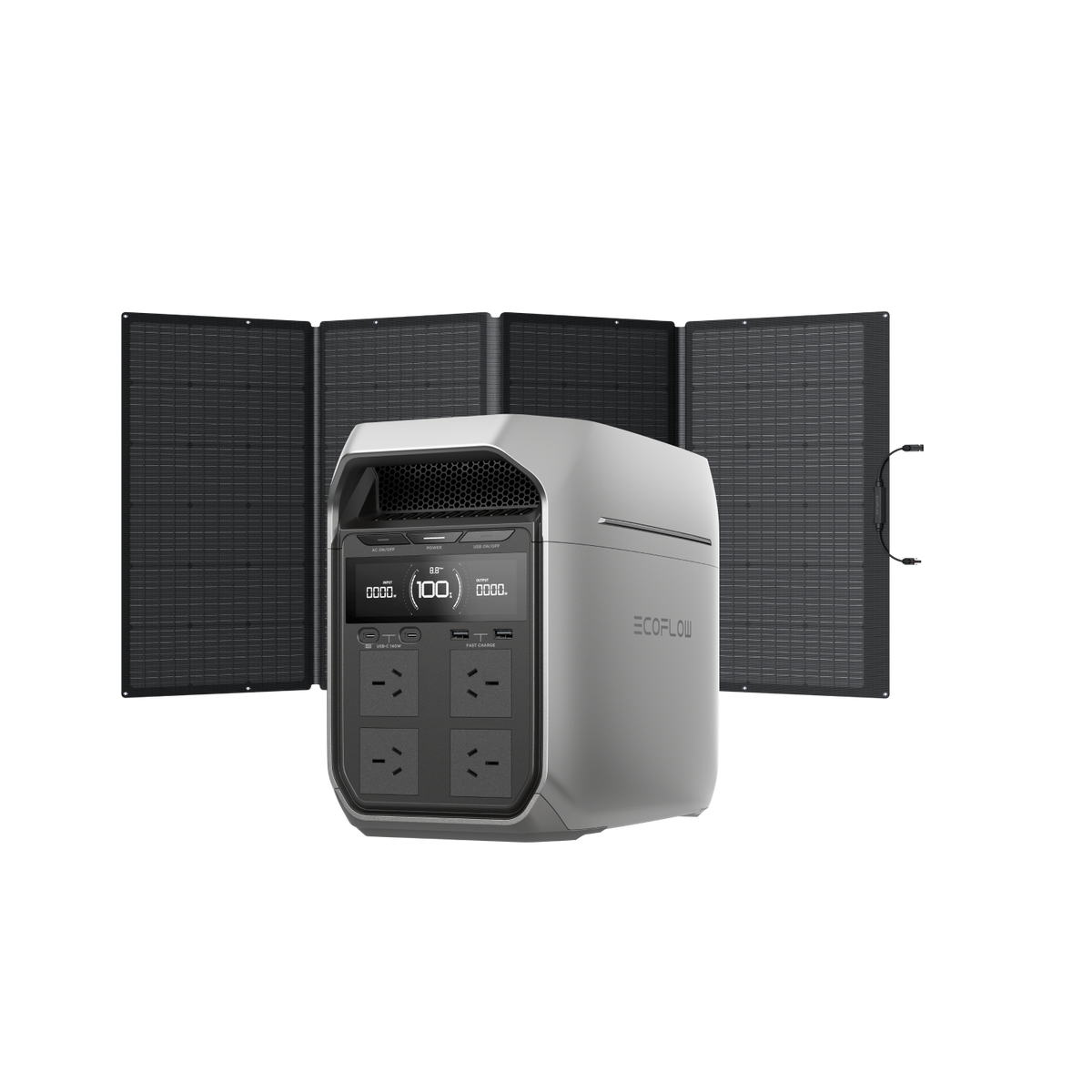 Ecoflow Delta 3 Plus Portable Power Station - 1800W output; 2048Wh battery; 500W Solar charger; 10ms Switchover -SA Socket